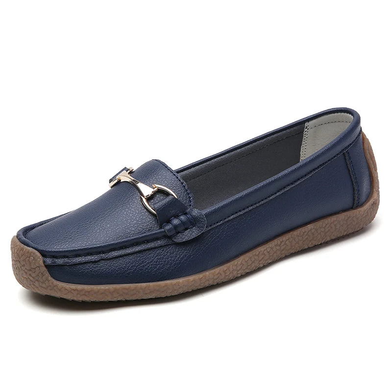 100% cowhide Women's casual sports shoes Fashion Thick base Lightness Women's vulcanized shoes New large size Women's sneakers