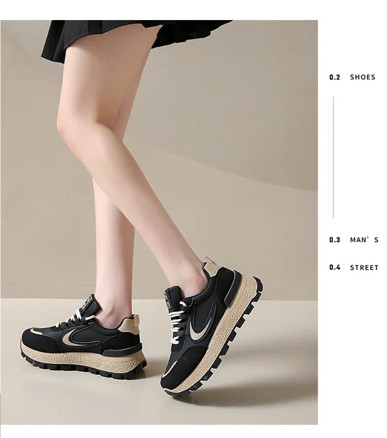 New Fashion Women's Vulcanized Shoes Wear-Resistant Casual Cushioning Sports Shoes Women Low-top Non-Slip Outdoor Running Shoes