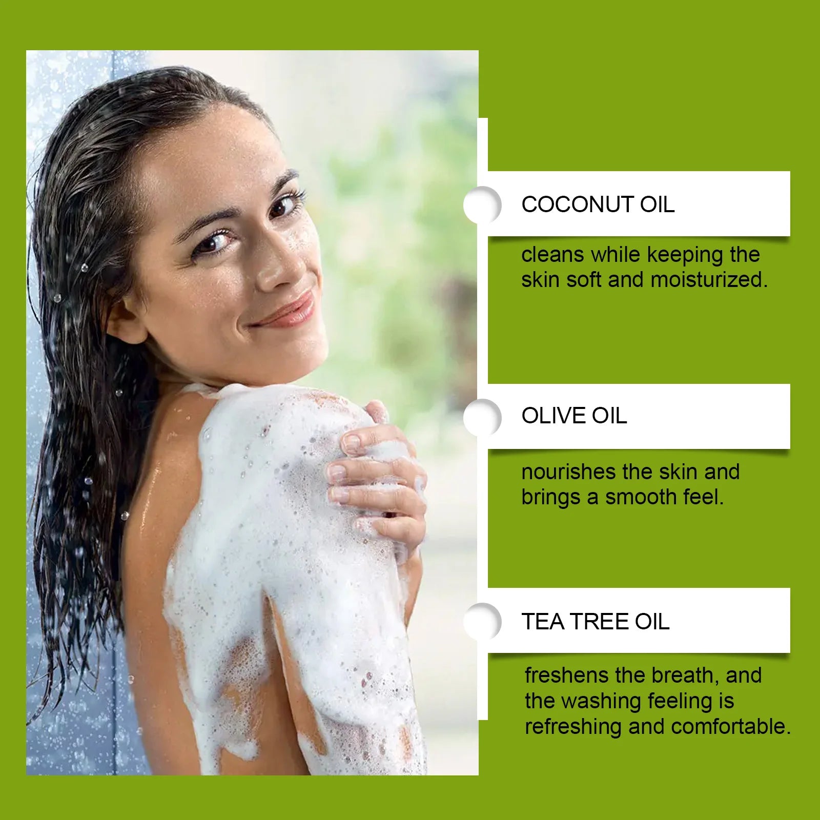 Tea Tree Oil Soap Bar Deep Cleansing Body Face Wash Oil Control Refresh Skin Comfort Bathing Comfort Moisturizing Skin Care