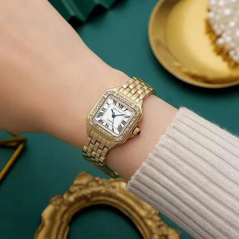 Luxury  Women Watches Fashion Square Quartz Wristwatch Simple Ladies Clock Reloj Mujer