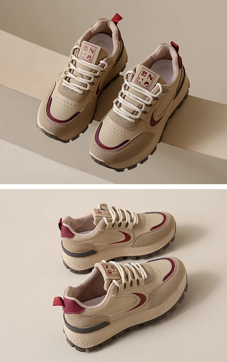 New Fashion Women's Vulcanized Shoes Wear-Resistant Casual Cushioning Sports Shoes Women Low-top Non-Slip Outdoor Running Shoes