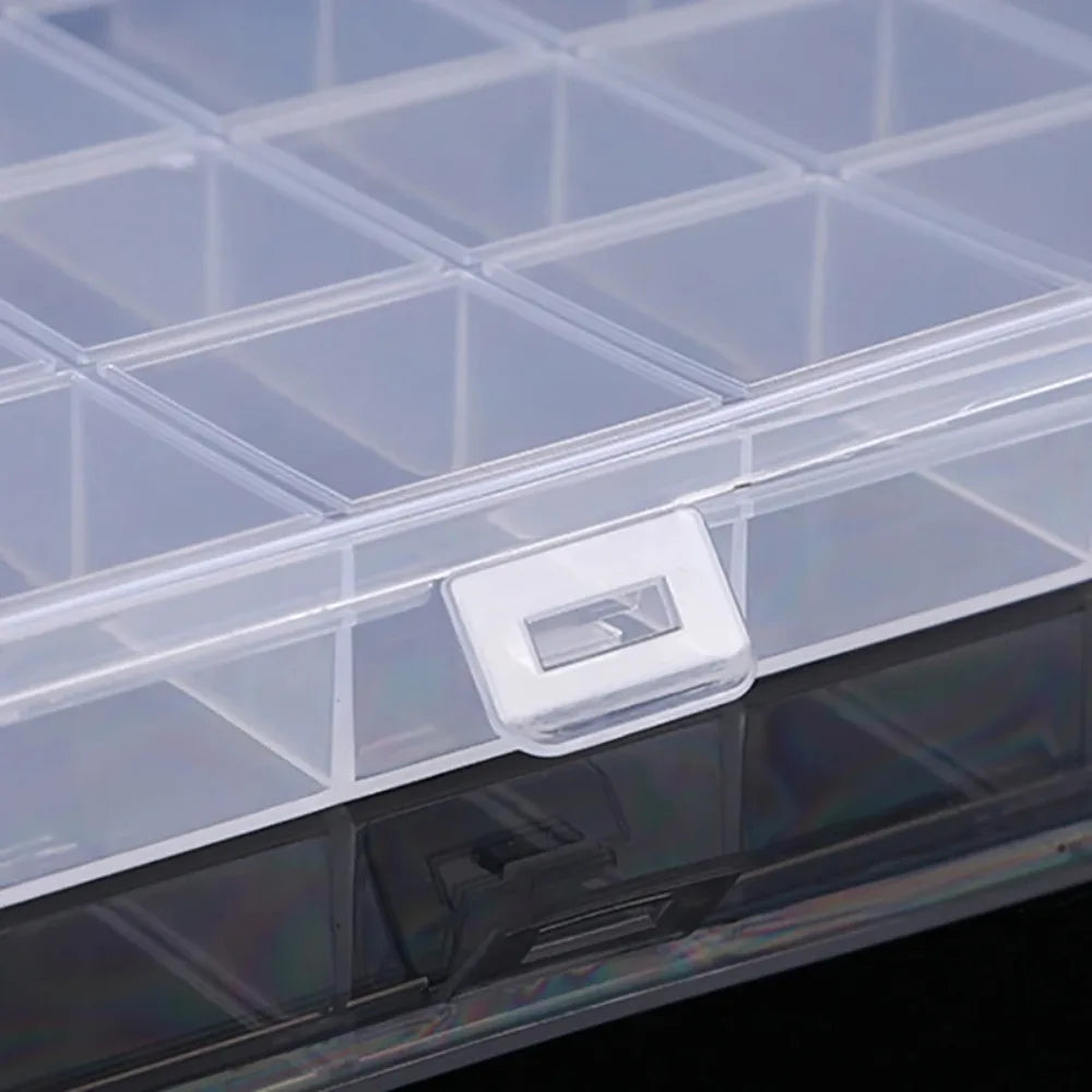 Transparent Storage Container Jewelry Box Clear Plastic Organizer Box Empty Earring Storage Organizer Display Case for Beads