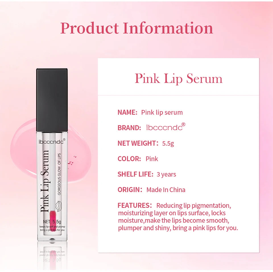 Pink Lip Serum Moisturizing Fresh Effective Reduce Pigmentation Exfoliating Plumper Sexy Care Cosmetics