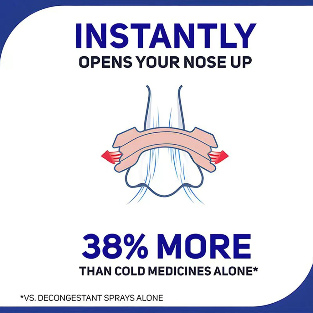 Breath Nasal Strips Works Instantly to Improve Sleep Reduce Snoring and Relieve Nose Congestion Due to Colds & Allergies
