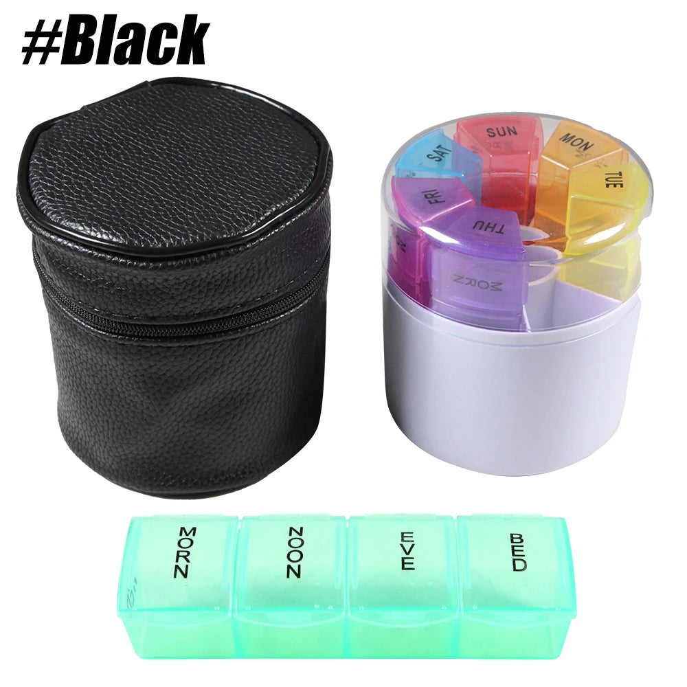 Weekly Pill Organizer 4 Times a Day, 7 Day Pill Cases,Portable Pill Box Medicine Organizer for Pills Vitamin Fish Oil Supplement