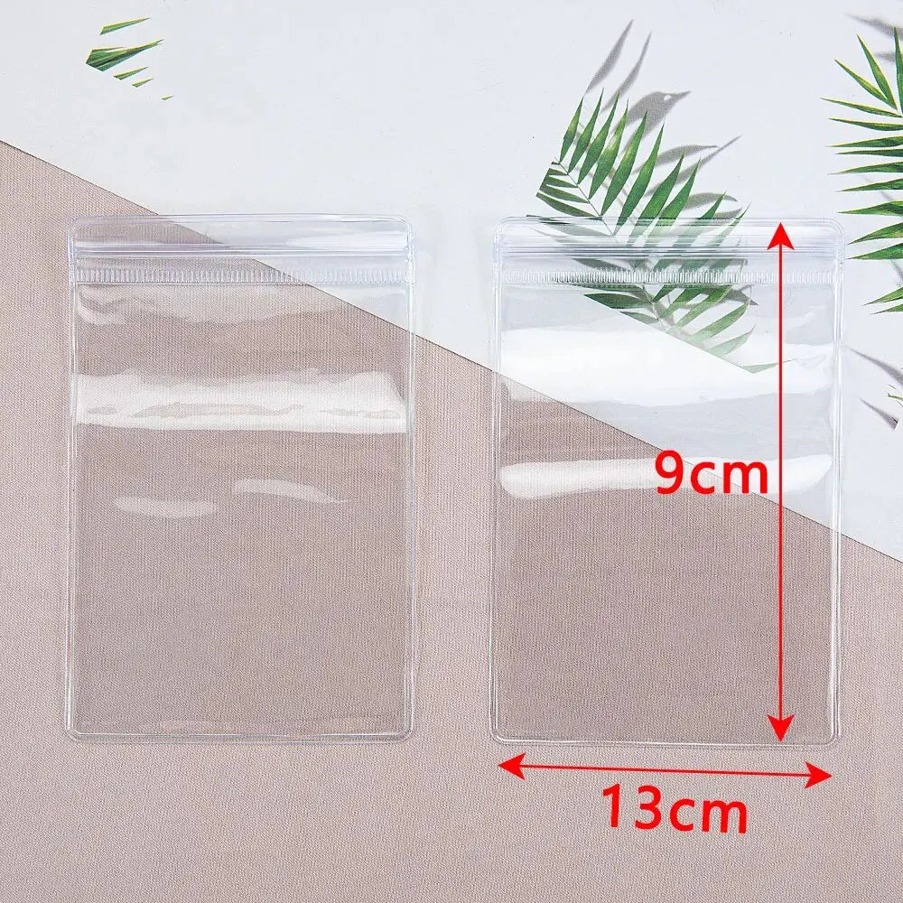 20Pcs Transparent Jewelry Pouches Anti-Oxidation Zip Lock Storage Bags for Earring Necklace Bracelet DIY Display Packaging