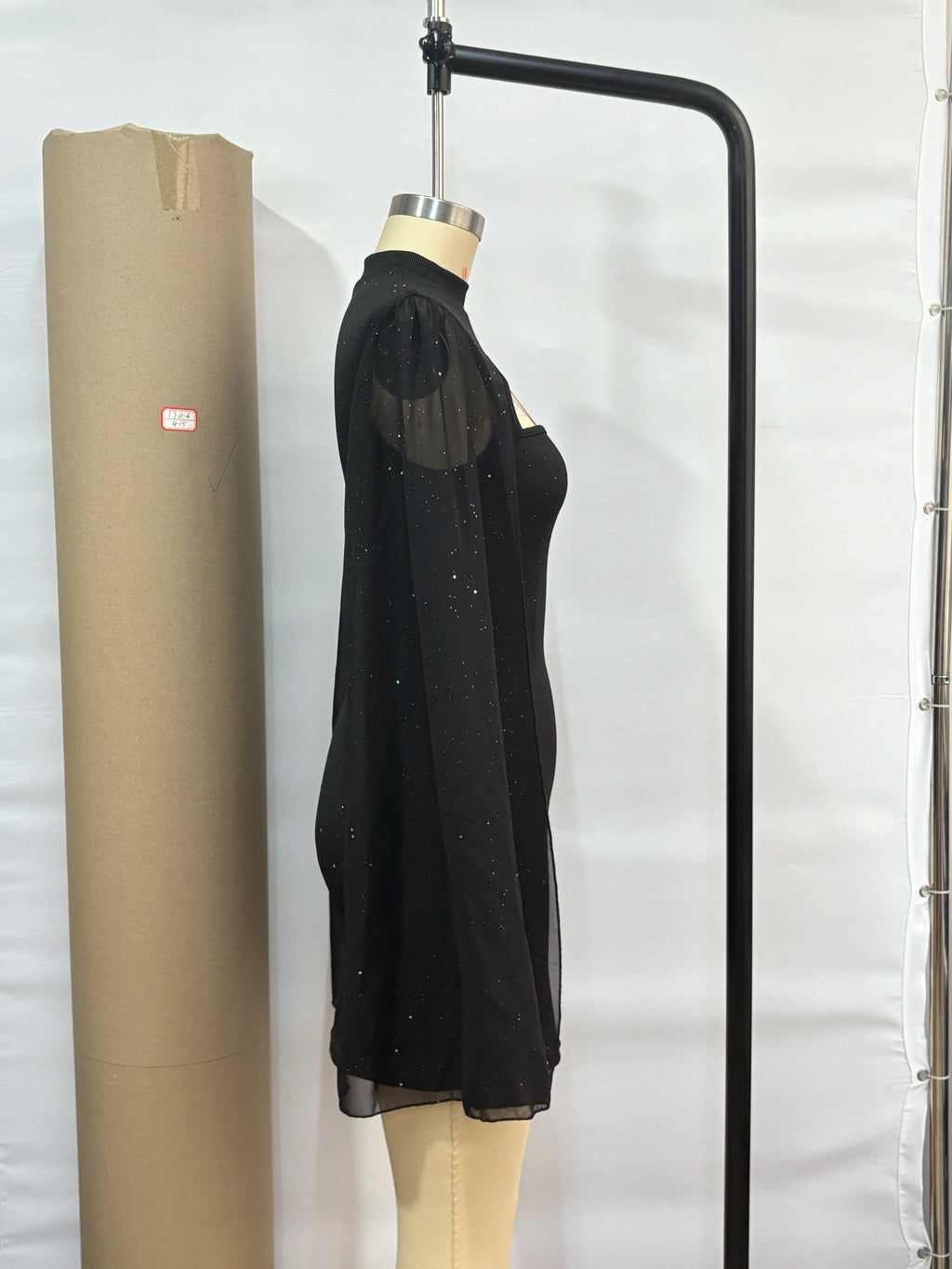 Dresses for Women New Long Sleeve Stand Collar Women Dress Slim Black Package Hip Dress Women Vestidos De Verano Mujer 2025 Q497