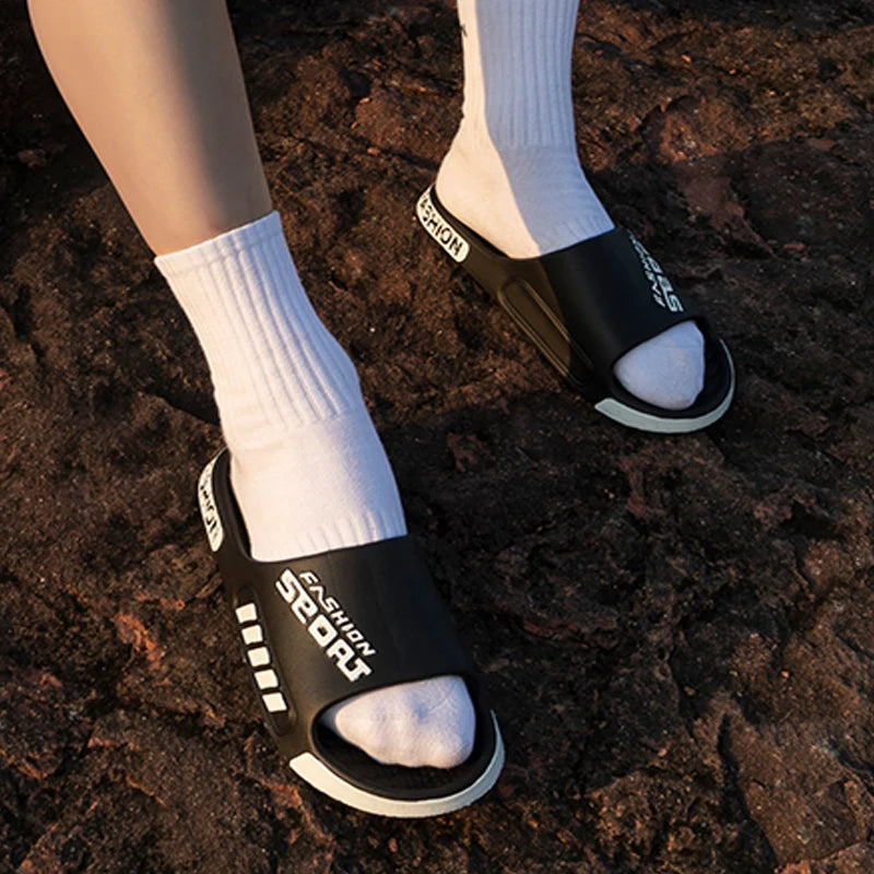 Men Women Outdoor Soft EVA Slippers Thick Bottom Couple Summer Home Sandal Anti-Slip Indoor Casual Bathroom Shower Flip Flops