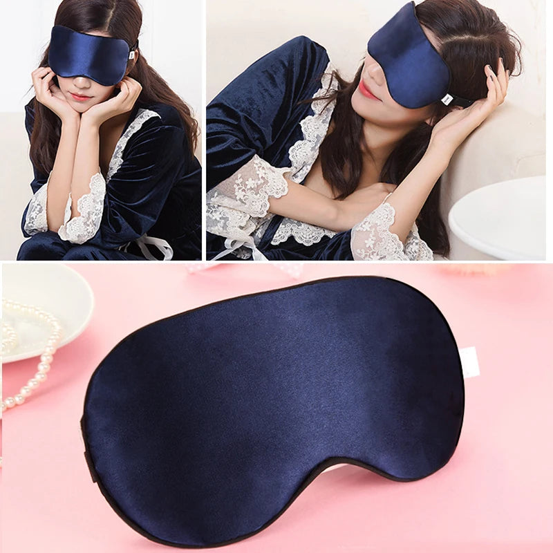 Silk Sleep Mask 100% Light Blocking Travel Nap Lightweight Eyes Night Mask Health Blindfold Sleeping Shield Soft Eye Care Tools