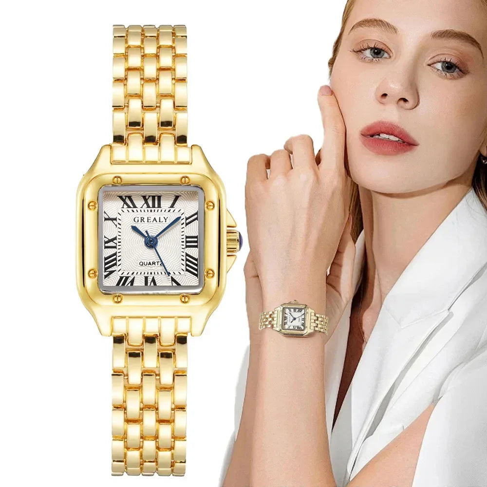 Luxury  Women Watches Fashion Square Quartz Wristwatch Simple Ladies Clock Reloj Mujer
