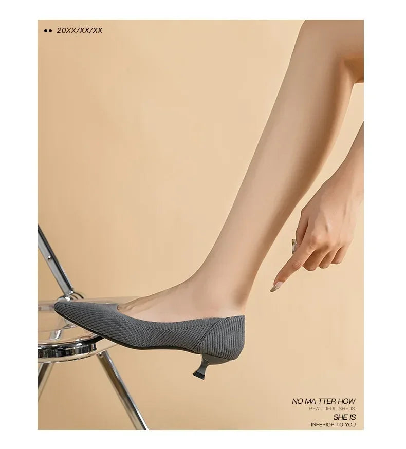 Women's Solid Color Flat Shoes Casual Fashion Breathable Non Slip Rubber Sole Pointed Non-Slip Comfortable Spring and Autumn