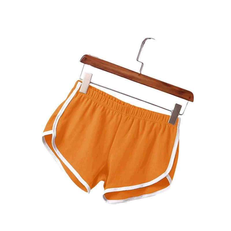 2026 Women's Summer Yoga Beach Shorts Sports Shorts Women's Home Casual Shorts Solid Color Fashion Candy Color Hot Pants Shorts