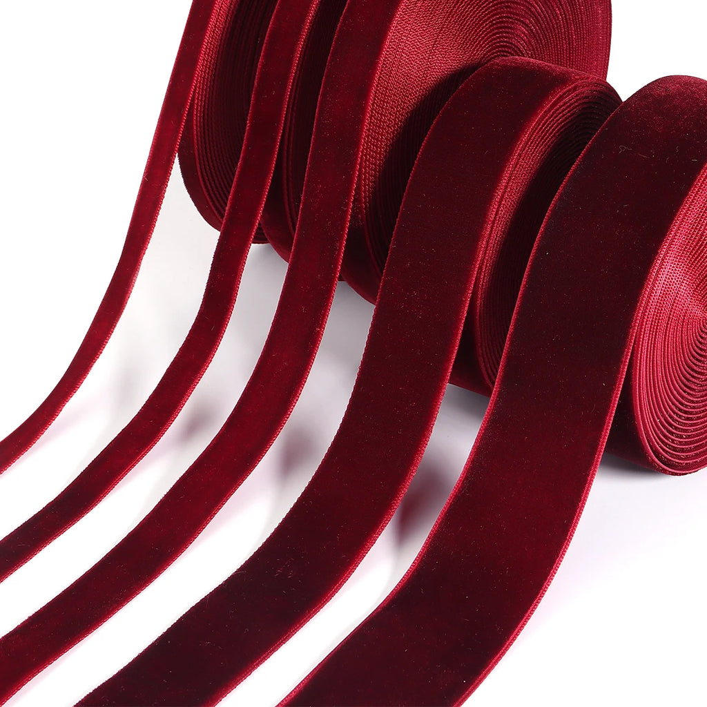 5-10yards 6/10/15/25/32/38mm Velvet Ribbon Gift Flower Packaging Bow Handmade DIY Christmas Decoration Clothing Sewing Accessory