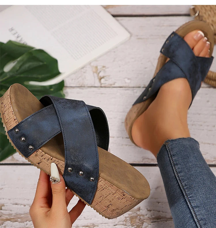 Women's Sandals Peep Toe Heels Sandals For Summer Shoes Women High Heeled Slippers Platform Sandals Summer Footwear Heels Shoes