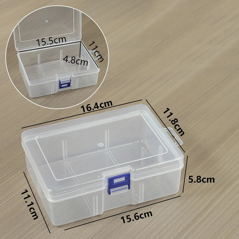 PP Six-section Empty Box with No Insert Plastic Box for Toy Parts Accessories Packaging Desktop Data Cable Storage Box