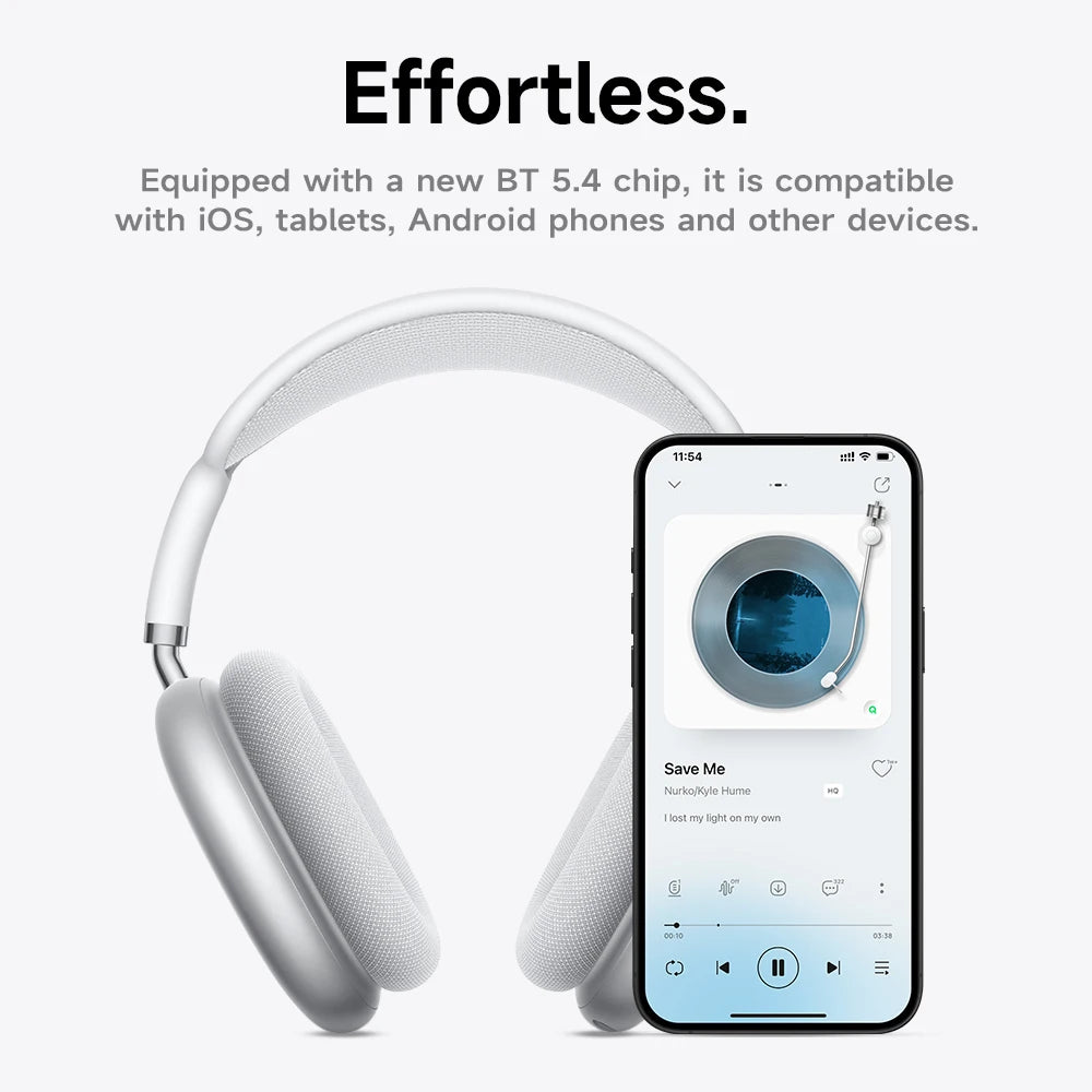 HOCO W65 Plus ANC Noise Reduction Bluetooth Headphones Over The Ear Wireless Big Earphone Hifi Sounds Sport Headsets With Button