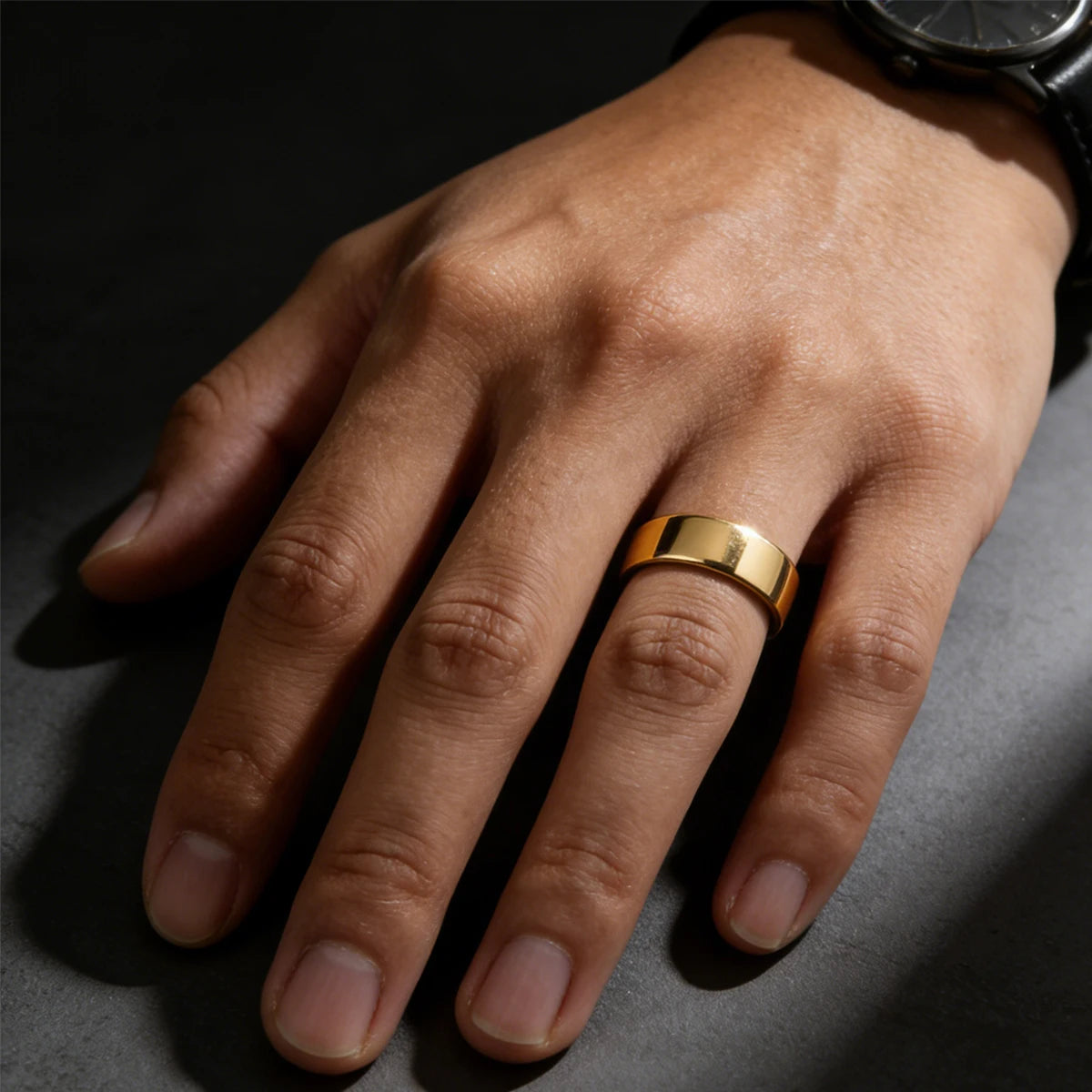 Ntag216 NFC Gold Ceramic Ring, Programmable 888 bytes Smart Accessory for Personalized URL Storage, Supports IOS or Android