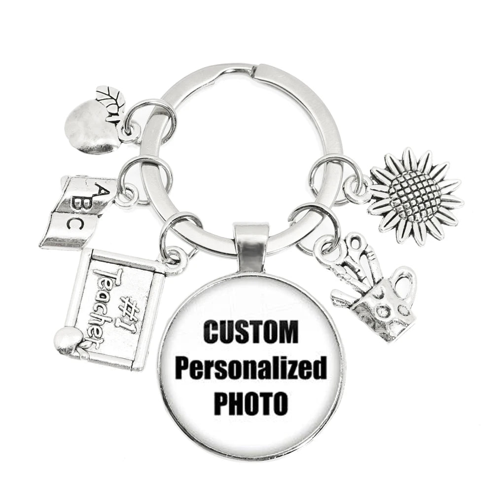 Personalized Custom Keychain Photo Mum Dad Baby Children Grandpa Parents Custom Designed Photo Gift For Family Anniversary Gift