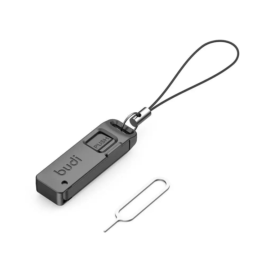 5pcs Multi-function Card Slot Storage Box TF SIM Card Ejector Storage Slot With Lanyard Anti-lost SIM Card Removal Needle Pin
