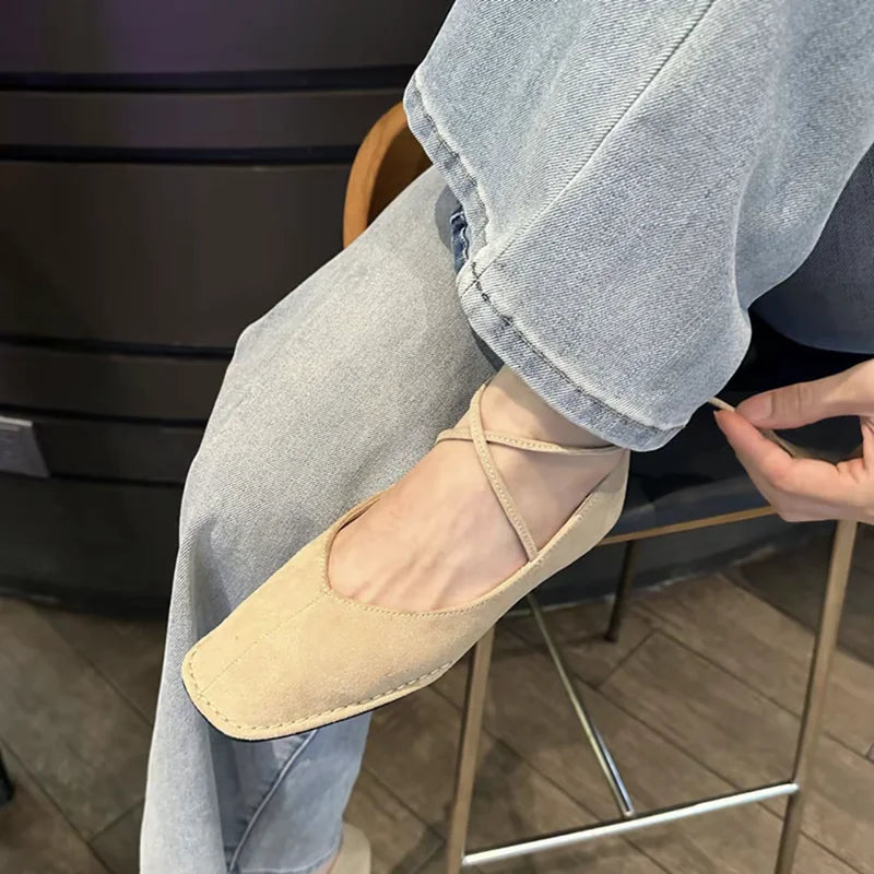 Bailamos 2024 Spring New Brand Women Flats Round Toe Shallow Slip On Ladies Casual Ballet Shoes Soft Leather Eelgant Dress Shoes