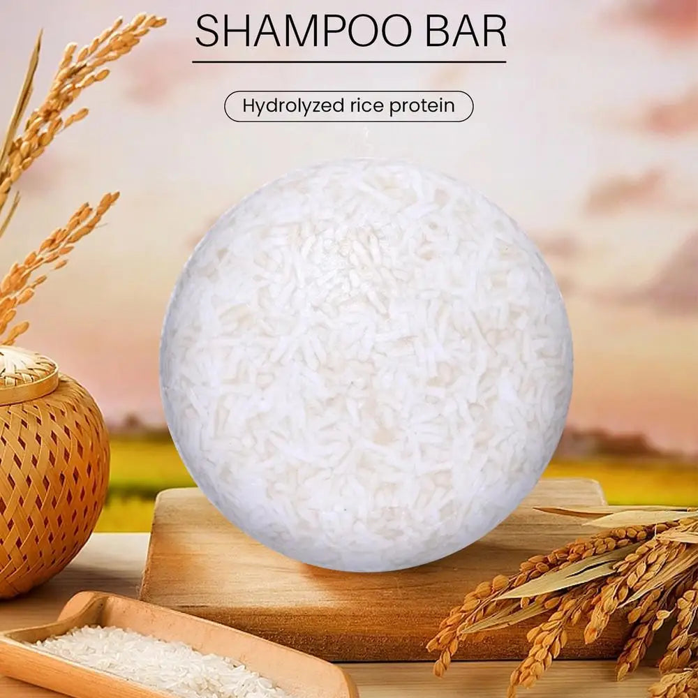 Rice Shampoo Bar Natural Organic Rice Soap for Hair Growth Deep Cleansing Solid Shampoo and Conditioner Bar Oil Control