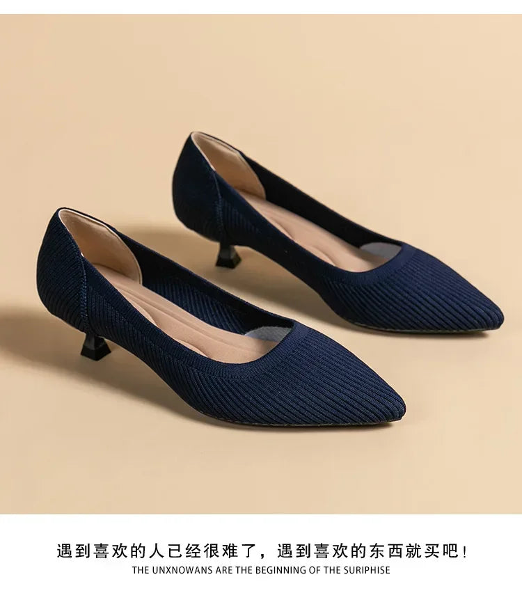 Women's Solid Color Flat Shoes Casual Fashion Breathable Non Slip Rubber Sole Pointed Non-Slip Comfortable Spring and Autumn