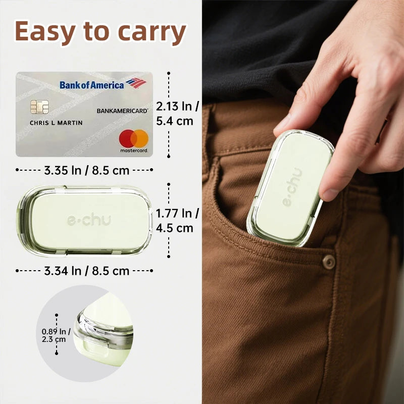 3 in 1 Upgraded Pill Cutter Precise Multi-Pill Divider Adjustable with Centering Device for Tablets Portable Travel & Home Use