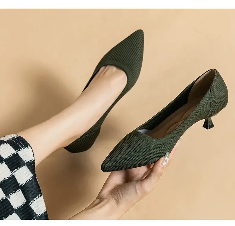 Women's Solid Color Flat Shoes Casual Fashion Breathable Non Slip Rubber Sole Pointed Non-Slip Comfortable Spring and Autumn