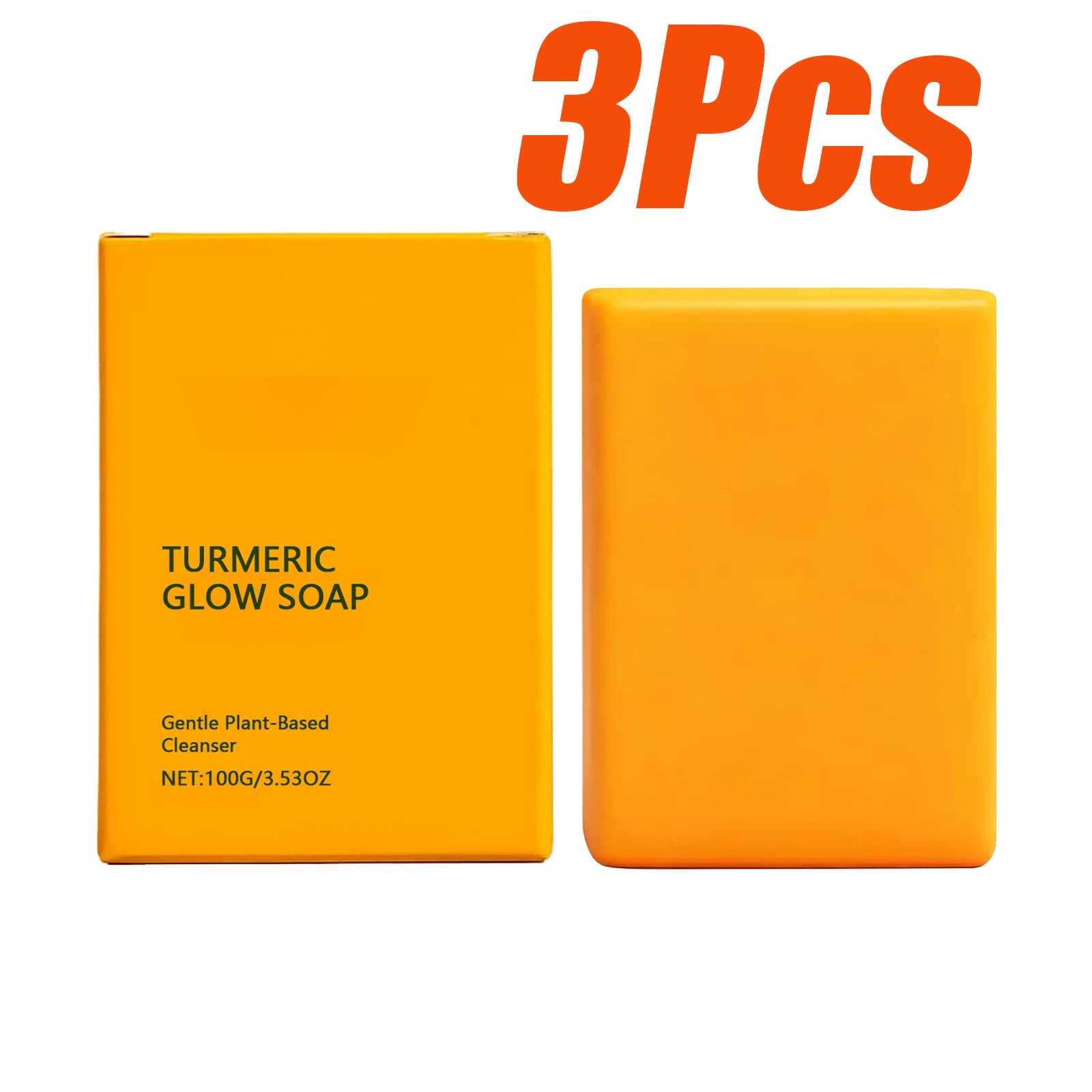 Turmeric Glow Soap Dark Spot Acne Removal Brightening Face Body Soap Even Skin Tone Moisturizing Deep Cleansing Nourishing Bar
