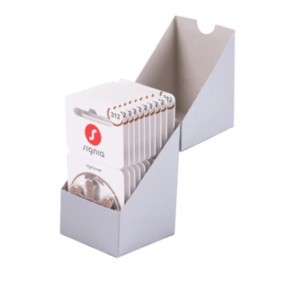 60pcs/Box Signia Zinc Air Hearing Aid Batteries A312 312A ZA312 312 PR41 S312 Battery
