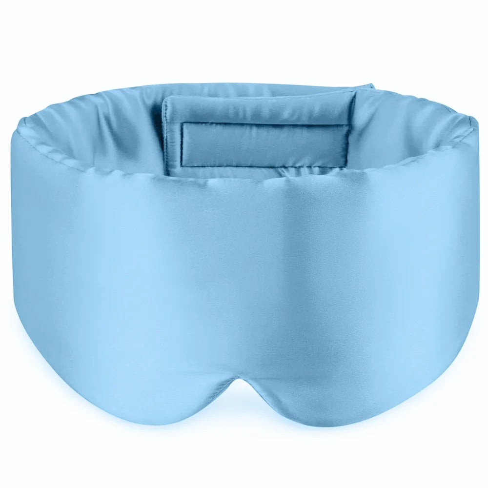 100% Mulberry Silk Sleep Mask Eye Mask with Adjustable Headband Eyepatch Blocking Light Eyemask for Travel & Nap Sleep Mask