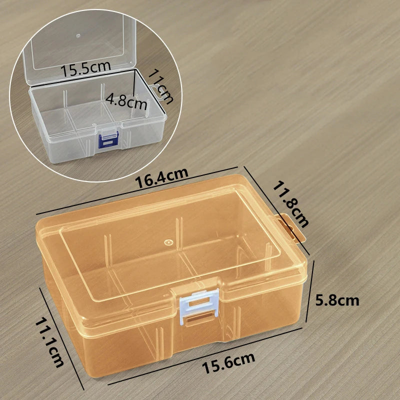 PP Six-section Empty Box with No Insert Plastic Box for Toy Parts Accessories Packaging Desktop Data Cable Storage Box