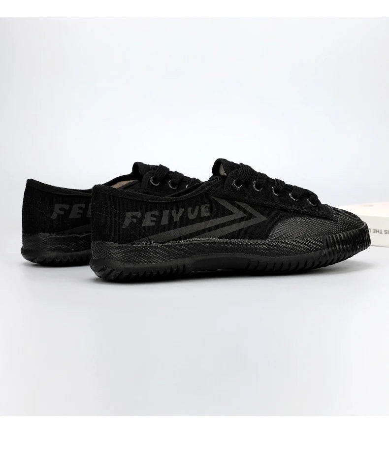DaFu Flying Men's Athletic Shoes Long Distance Running Jump Far Field Event Canvas Sports Shoes Couple's Loafers Black Sneakers