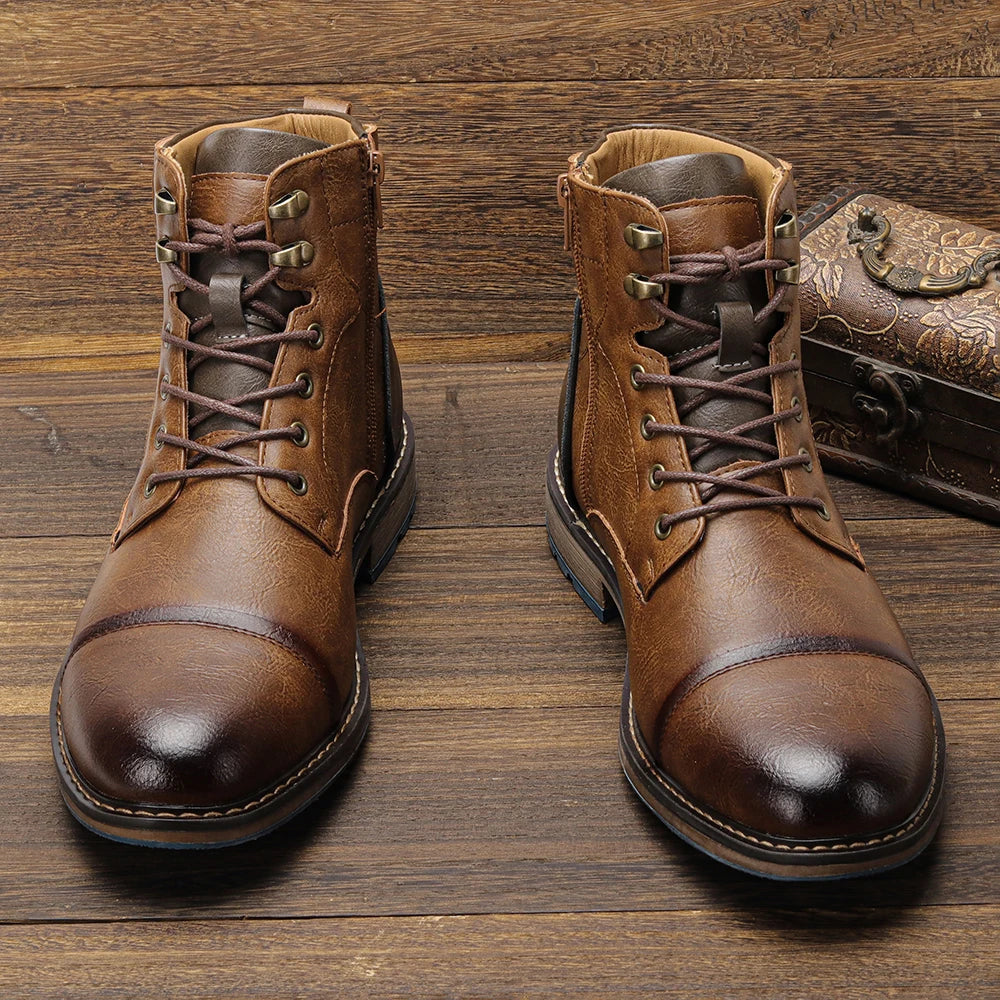Retro Men Boots Outdoor Casual Fashion Men Ankle Boots