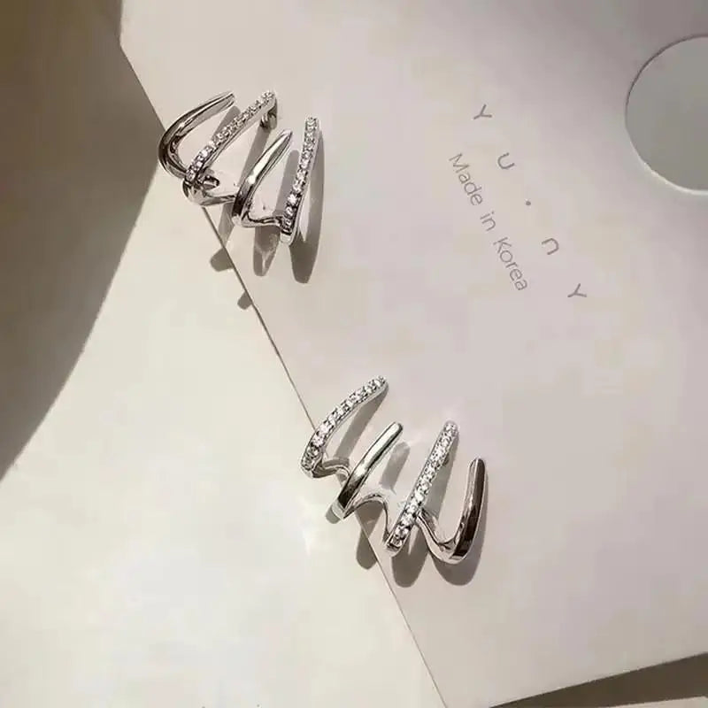 Korean Fashion Zircon Drop Earrings For Women Jewelry 2026 Trending New Luxury Women's Geometric Hoop Earrings Pendientes Gifts
