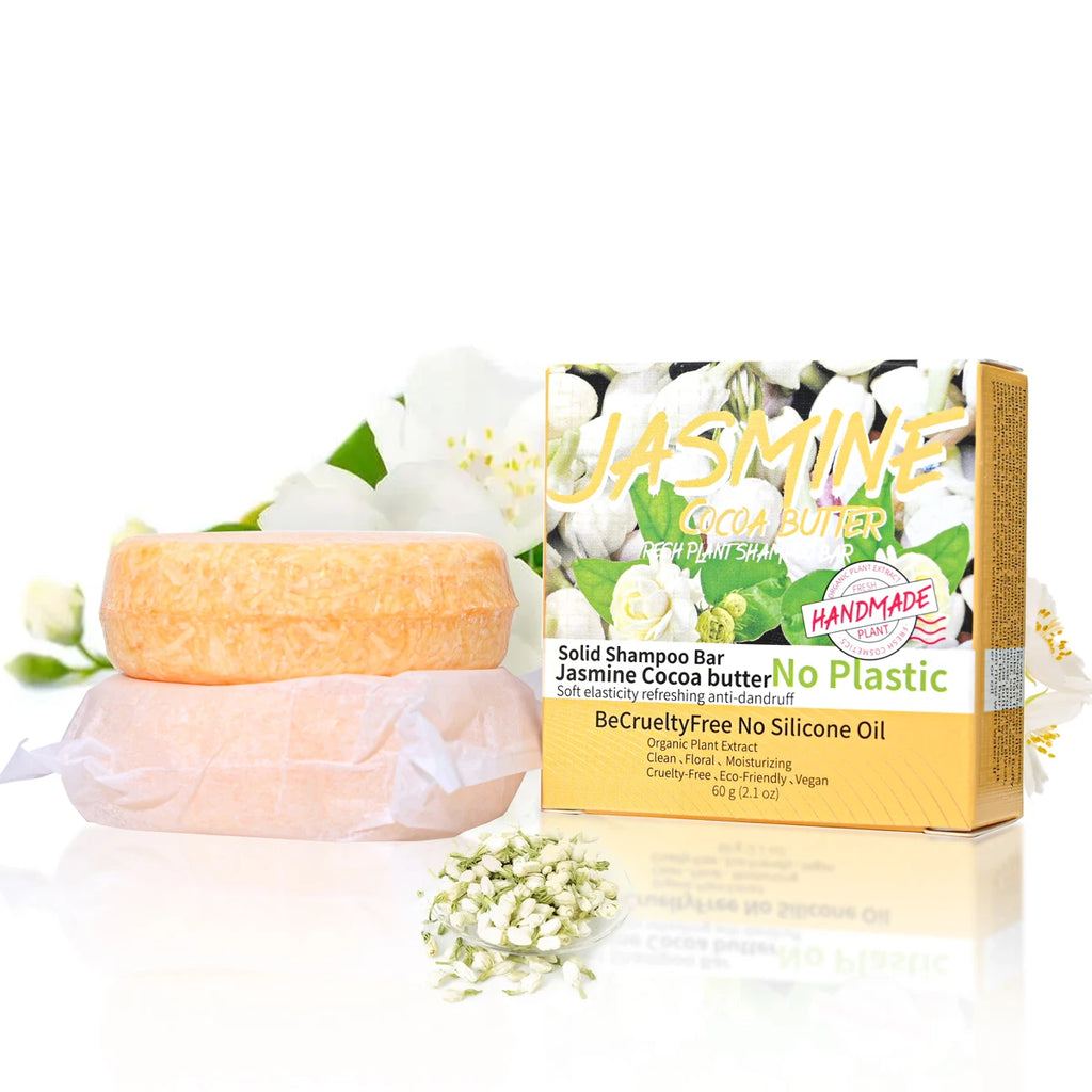Jasmine Scented Handmade Shampoo Solid Shampoo Stick Plant Essential Oil Soap Oil Control And Refreshing Soap