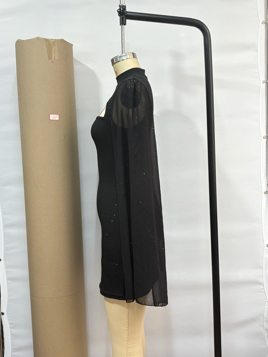 Dresses for Women New Long Sleeve Stand Collar Women Dress Slim Black Package Hip Dress Women Vestidos De Verano Mujer 2025 Q497