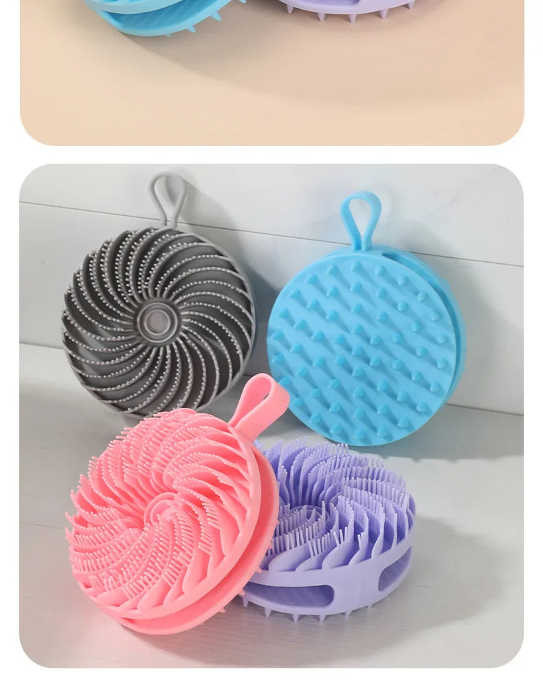 Silicone double-sided bath brush, painless bath artifact, two-in-one shampoo and massage brush, no pain, no skin bath brush
