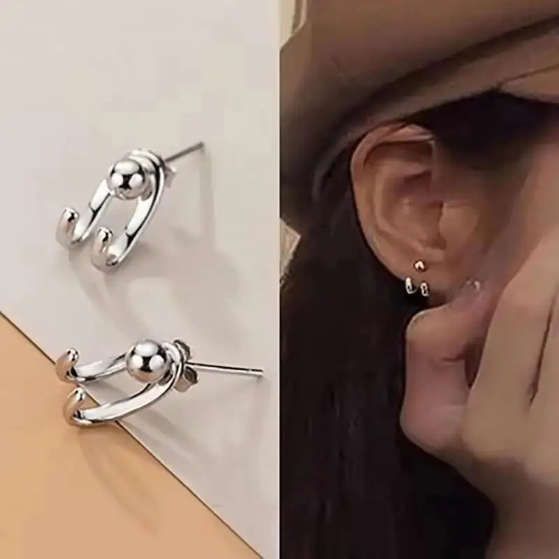Korean Fashion Zircon Drop Earrings For Women Jewelry 2026 Trending New Luxury Women's Geometric Hoop Earrings Pendientes Gifts