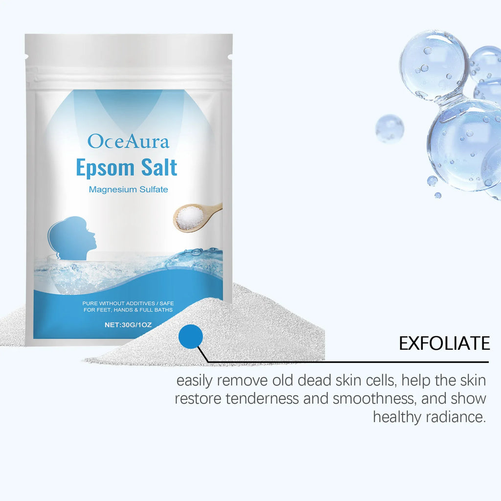 OceAura Epsom Salt Bath Stress Relief Dead Skin Remover Deep Cleansing Bath Soak Magnesium Moisturizing Body Relaxing Bath Salts