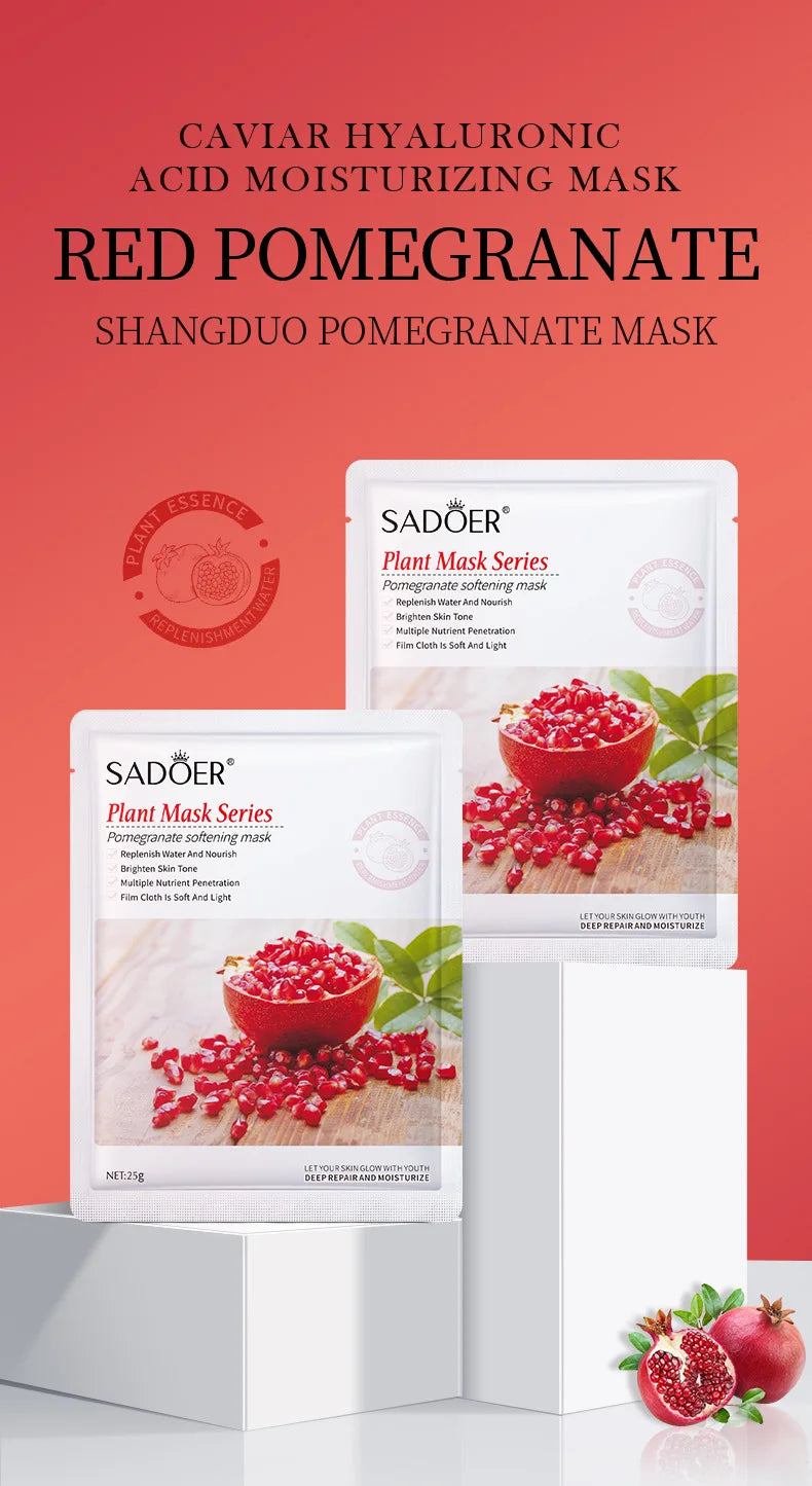8pcs Natural Plant Face Mask Beauty Skincare Facial Masks Moisturizing Firming Hydrating Facial Mask Face Care Korean Cosmetics
