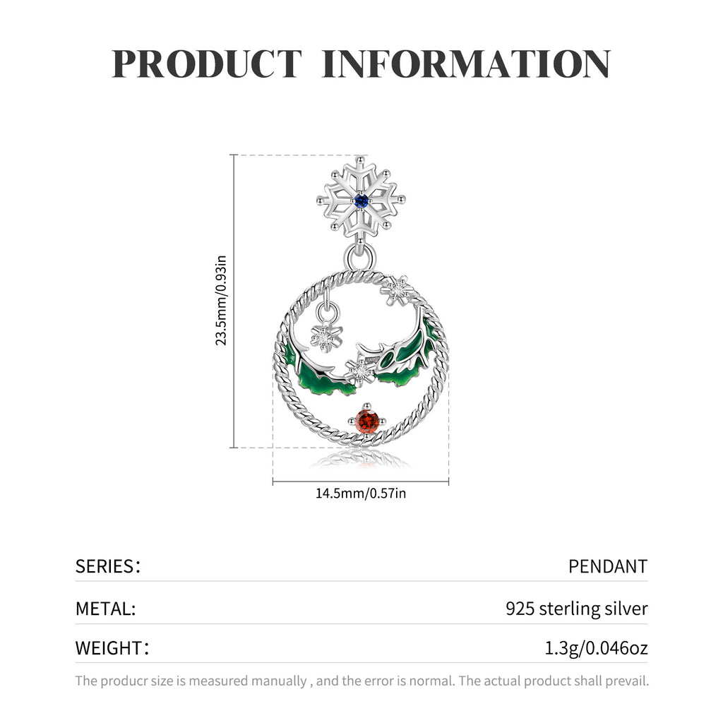 Christmas Snowflake Necklace Ins Style Simple Hollow Fashion 925 Silver