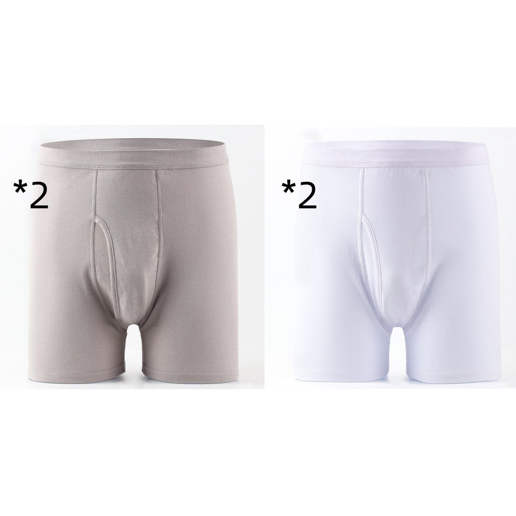 Men's Plus-Size Loose-Fit 100 Cotton Boxer Briefs