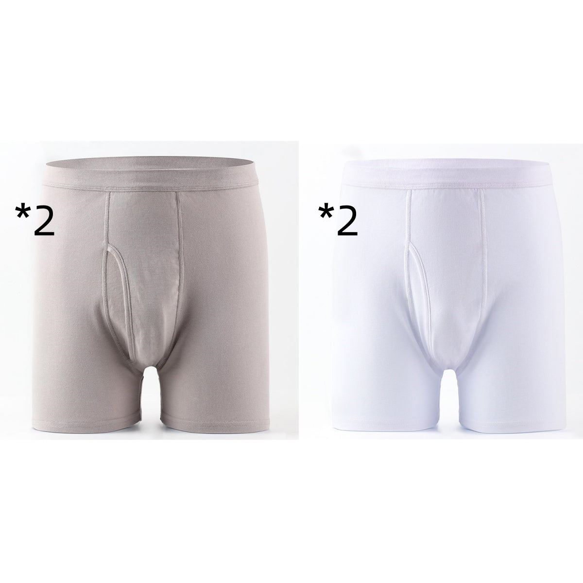 Men's Plus-Size Loose-Fit 100 Cotton Boxer Briefs
