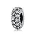Close Set Zircon Floret Spacer Beads 925 Sterling Silver Women's Bracelet Necklace Diy Beads