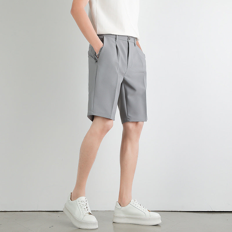 Men's Straight-Leg Plus-Size Business Suit Shorts