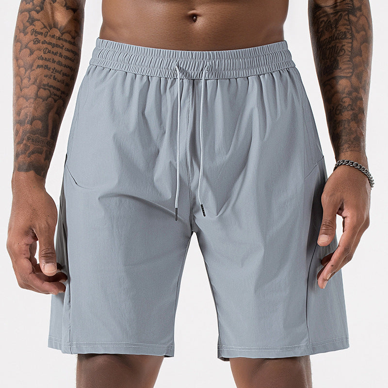 Men's Summer Loose-Fit Sports Casual Ice Silk Quick-Drying Breathable Running Fitness Training Shorts