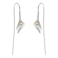 S925 Silver Pearl Ancient Style Lady Style Flower Earrings