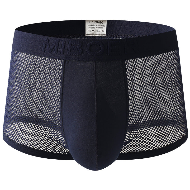 Low-rise Mesh Sexy Mens Boxer Briefs