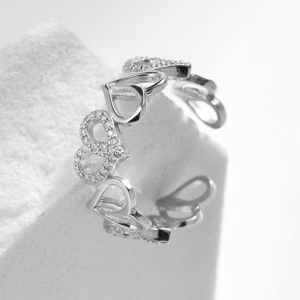 Fashion Sweet Love Heart-shaped Ring